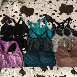 Bundle of 9 sports bras size XL